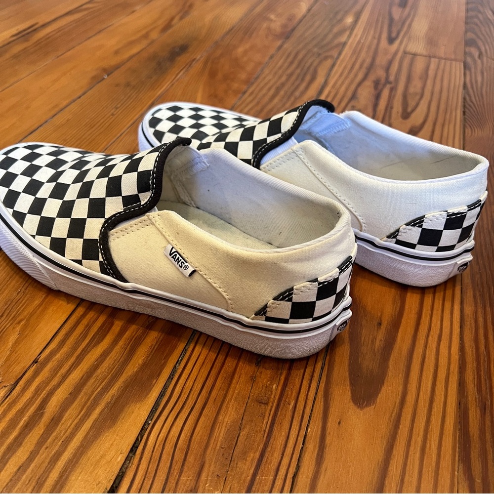 Vans Black and White Checkerboard Slip-Ons - Picture 2 of 6